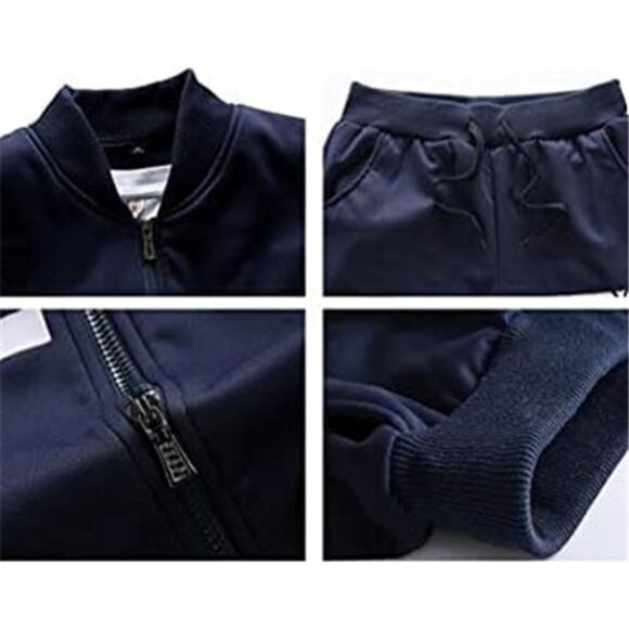 Lavnis Men's Casual Tracksuit Long Sleeve Running Jogging Athletic‎ Sports Set - Picture 3 of 4